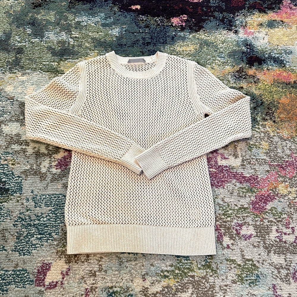 Everlane The Mesh Soft Cotton Crew Neck Sweater